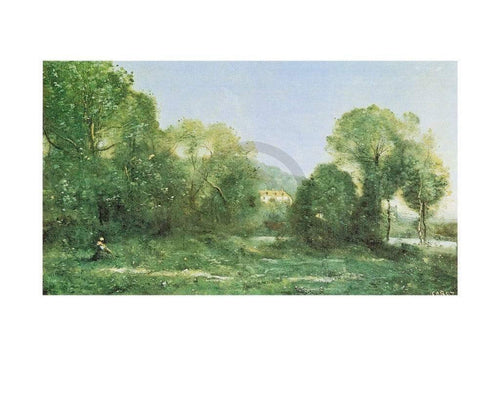 J.B.C. Corot Etang Ã  ville d'Avray Art Print 30x24cm | Yourdecoration.co.uk