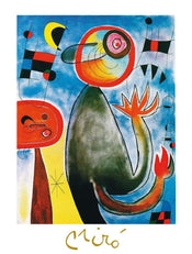 Joan Miro Les echelles en roue Art Print 60x80cm | Yourdecoration.co.uk