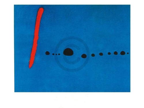 pgm jm 276 joan miro blue ii 4 3 61 Art Print 80x60cm | Yourdecoration.co.uk