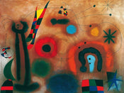 Joan Miro Libelle mit roten FlÃ¼geln Art Print 80x60cm | Yourdecoration.co.uk