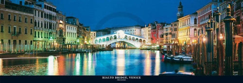 John Lawrence Rialto Bridge, Venice Art Print 95x33cm | Yourdecoration.co.uk