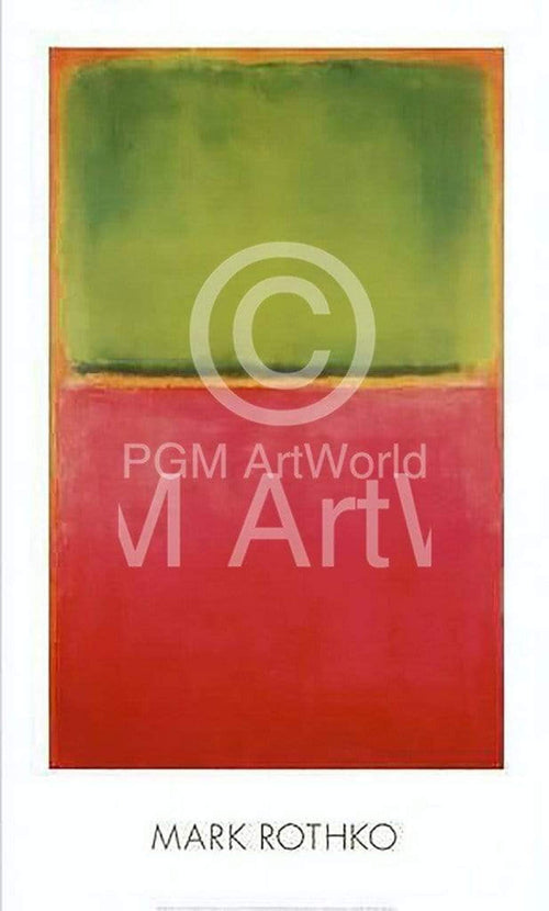 Mark Rothko Green Red on Orange Art Print 96x58cm | Yourdecoration.co.uk