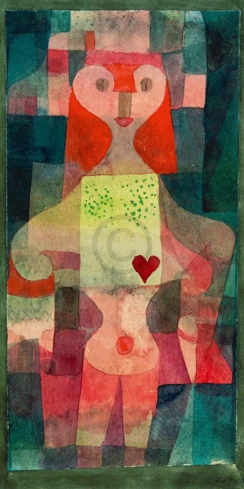 Paul Klee Herzdame Art Print 60x80cm | Yourdecoration.co.uk