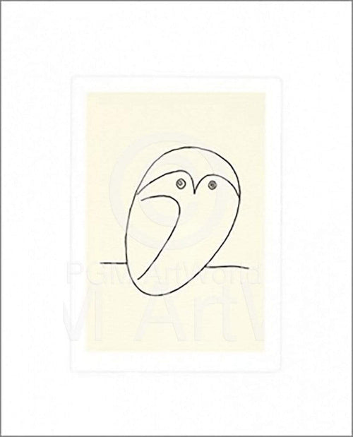 Pablo Picasso Le Hibou Art Print 50x60cm | Yourdecoration.co.uk