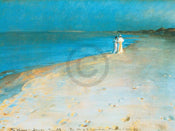 Peter Severin KrÃ¸yer Summer evening Art Print 80x60cm | Yourdecoration.co.uk