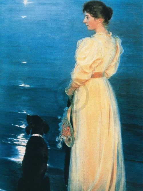 Peter Severin KrÃ¸yer Summer evening at Skagen Art Print 60x80cm | Yourdecoration.co.uk