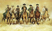 Renato Casaro The magnificent Seven Art Print 100x61cm | Yourdecoration.co.uk