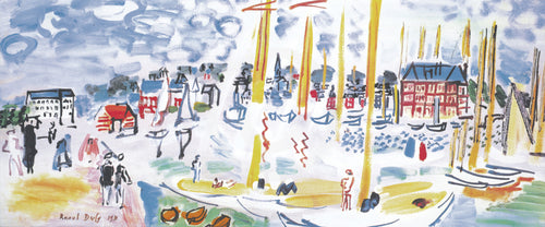 Raoul Dufy Dimanche a Deauville Art Print 101x42cm | Yourdecoration.co.uk