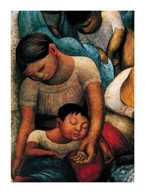 Diego Rivera La Noche de Los Pobres Art Print 60x80cm | Yourdecoration.co.uk