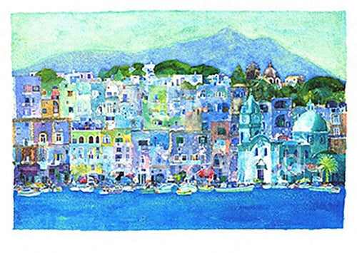 Ralf Westphal Procida / Kampanien Art Print 100x70cm | Yourdecoration.co.uk