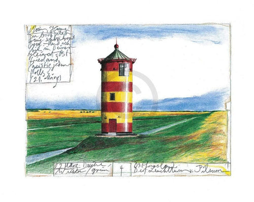 Sabine Gerke Der Leuchtturm von Pilsum Art Print 30x24cm | Yourdecoration.co.uk