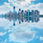 Shutterstock Lower Manhatten Skyline Art Print 70x70cm | Yourdecoration.co.uk