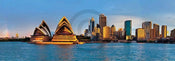 Shutterstock Sydney circular quay panorama Art Print 95x33cm | Yourdecoration.co.uk