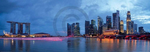 Shutterstock Panorama of Singapore Art Print 95x33cm | Yourdecoration.co.uk