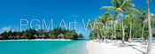 Shutterstock Beautiful beach on Bora Bora Art Print 95x33cm | Yourdecoration.co.uk