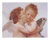 William Bouguereau The first Kiss Art Print 50x40cm | Yourdecoration.co.uk