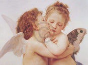 William Bouguereau The first Kiss Art Print 80x60cm | Yourdecoration.co.uk