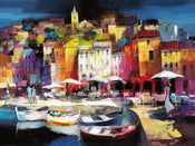 Willem Haenraets Seaport Town II Art Print 80x60cm | Yourdecoration.co.uk