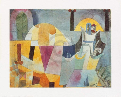 Paul Klee Landscape with black columns Art Print 50x40cm | Yourdecoration.co.uk