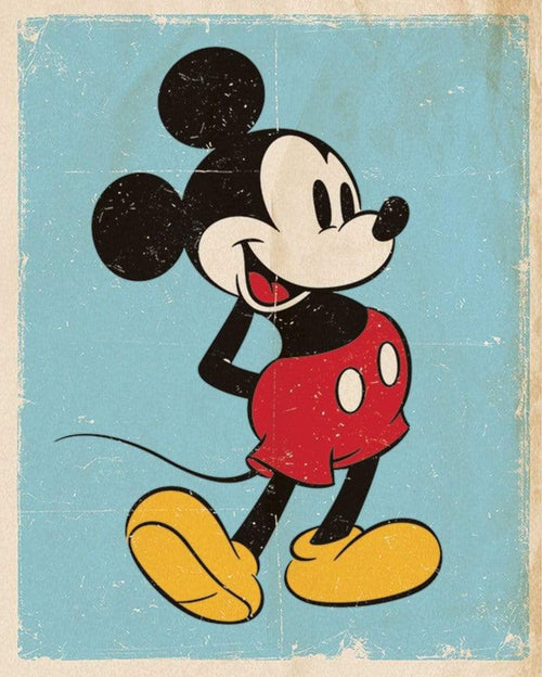 Pyramid Mickey Mouse Retro Poster 40x50cm | Yourdecoration.co.uk