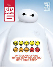 Pyramid Big Hero 6 Rate Your Pain Poster 40x50cm | Yourdecoration.co.uk