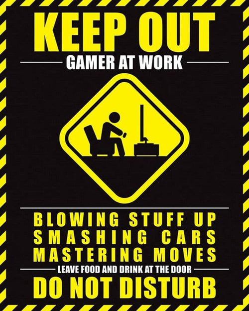 Pyramid Gamer At Work Do Not Disturb Poster 40x50cm | Yourdecoration.co.uk