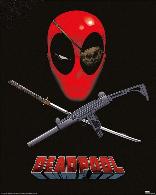 Pyramid Deadpool Eye Patch Poster 40x50cm | Yourdecoration.co.uk