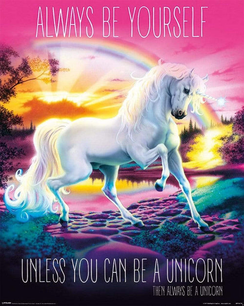 Pyramid Unicorn Always Be Yourself Poster 40x50cm | Yourdecoration.co.uk