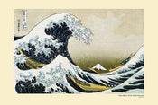 Pyramid Hokusai Great Wave off Kanagawa Poster 91,5x61cm | Yourdecoration.co.uk