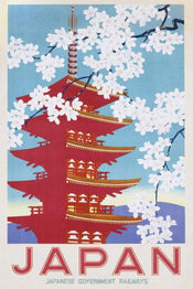 Pyramid Japan Railways Blossom Poster 61x91,5cm | Yourdecoration.co.uk