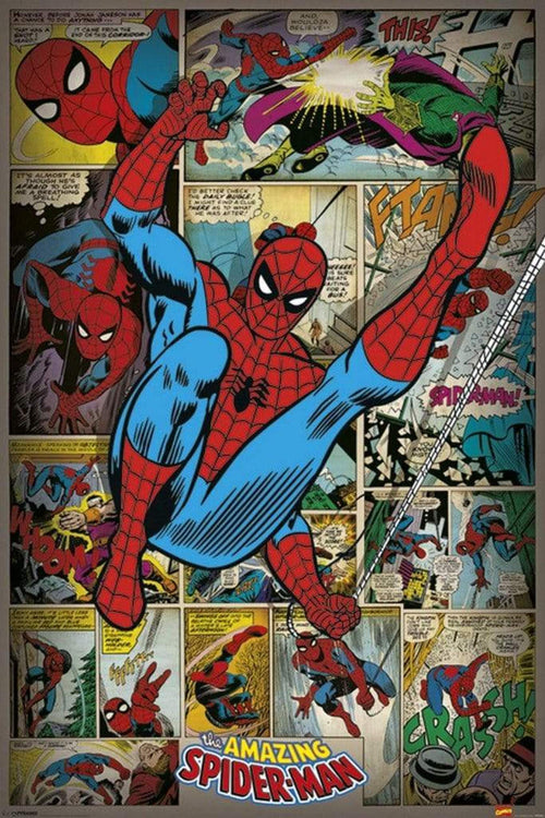 Pyramid Marvel Comics Spider Man Retro Poster 61x91,5cm | Yourdecoration.co.uk