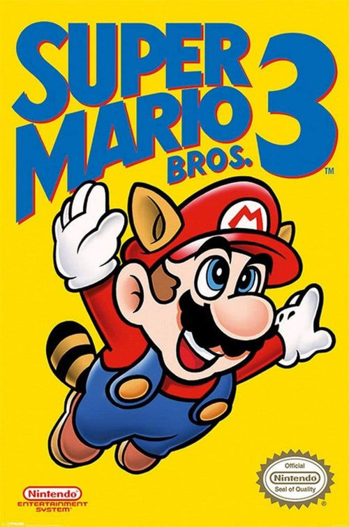 Pyramid Super Mario Bros 3 NES Cover Poster 61x91,5cm | Yourdecoration.co.uk