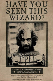 Pyramid Harry Potter Wanted Sirius Black Poster 61x91,5cm | Yourdecoration.co.uk