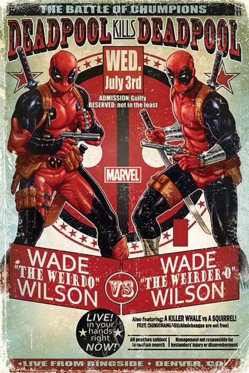 Pyramid Deadpool Wade vs Wade Poster 61x91,5cm | Yourdecoration.co.uk