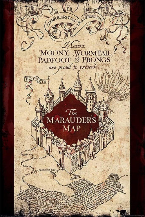 Pyramid Harry Potter The Marauders Map Poster 61x91,5cm | Yourdecoration.co.uk