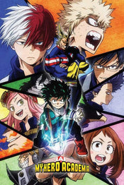 Pyramid My Hero Academia Characters Mosaic Poster 61x91,5cm | Yourdecoration.co.uk