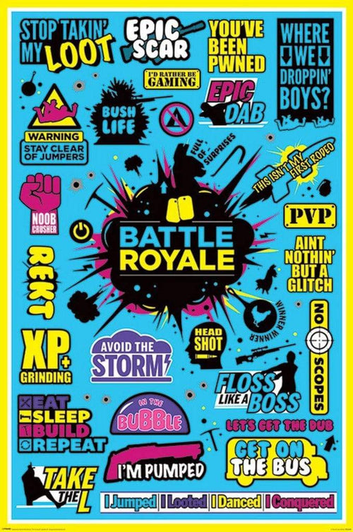 Pyramid Battle Royale Infographic Poster 61x91,5cm | Yourdecoration.co.uk