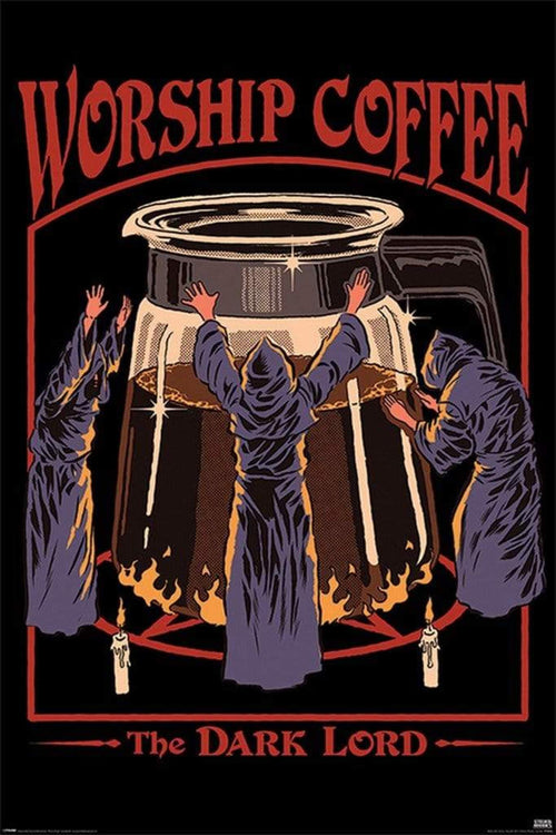 Pyramid Steven Rhodes Worship Coffee Poster 61x91,5cm | Yourdecoration.co.uk