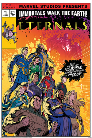 Pyramid The Eternals Immortals Walk the Earth Poster 61x91,5cm | Yourdecoration.co.uk