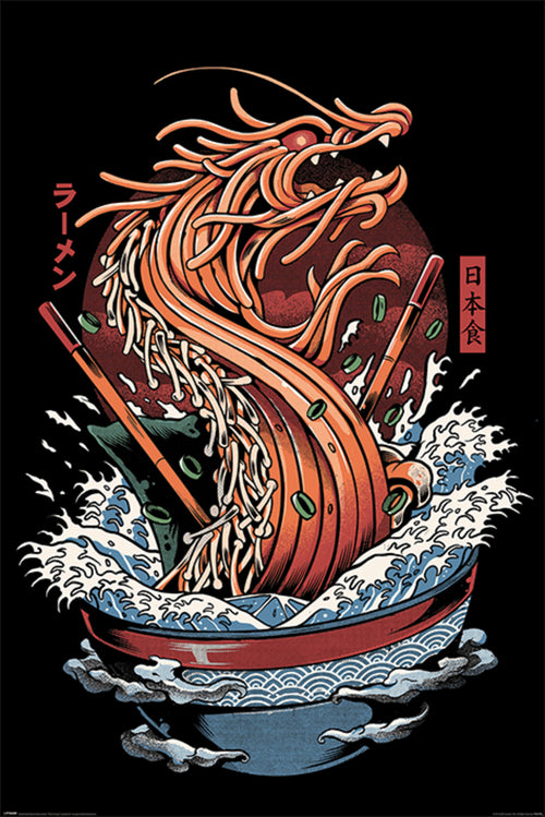 Pyramid PP34788 Ilustrata Dragon Ramen Poster 61X91 5cm | Yourdecoration.co.uk