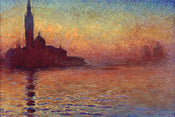 Pyramid Claude Monet San Giorgio Maggiore at Dusk Poster 91,5x61cm | Yourdecoration.co.uk