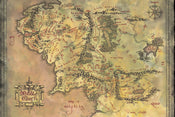 Pyramid The Lord of the Rings Middle Earth Map Poster 91,5x61cm | Yourdecoration.co.uk