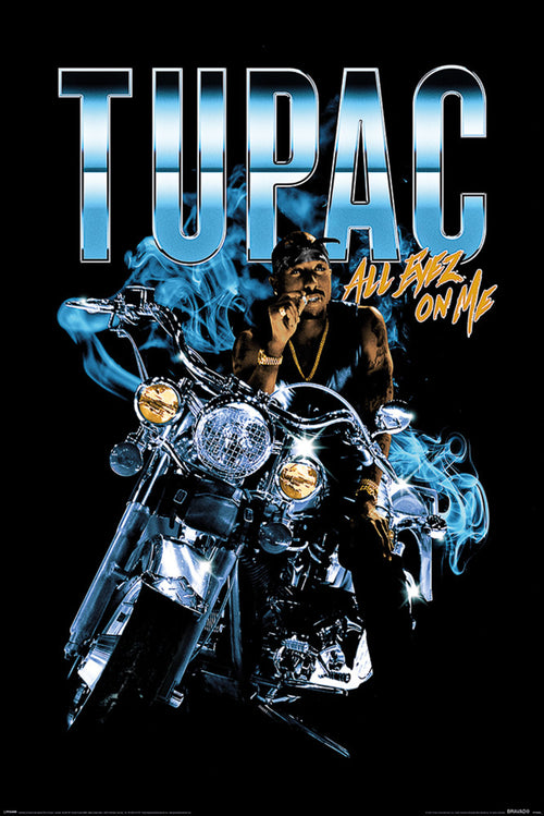 Pyramid Pp35000 Tupac Shakur All Eyez Motorcycle Poster 61X91-5cm | Yourdecoration.co.uk