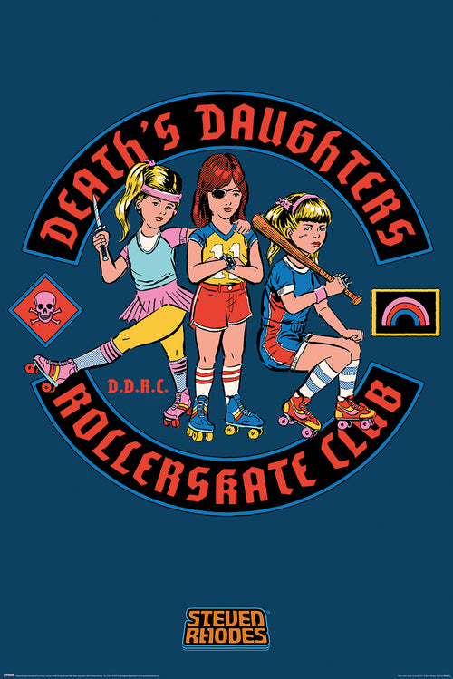 Pyramid PP35012 Steven Rhodes Death'S Daughters Rollerskate Club Poster | Yourdecoration.co.uk