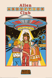 Pyramid PP35013 Steven Rhodes Alien Abduction Club Poster | Yourdecoration.co.uk