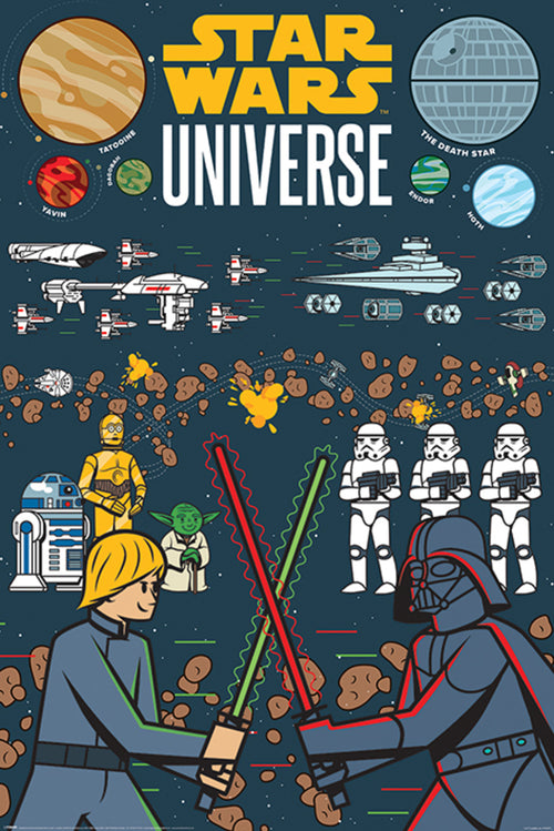 Pyramid Pp35017 Star Wars Universe Illustrated Poster 61X91-5cm | Yourdecoration.co.uk