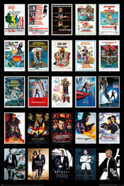 pyramid pp35050 james bond 25 films poster 61x91 5cm | Yourdecoration.co.uk