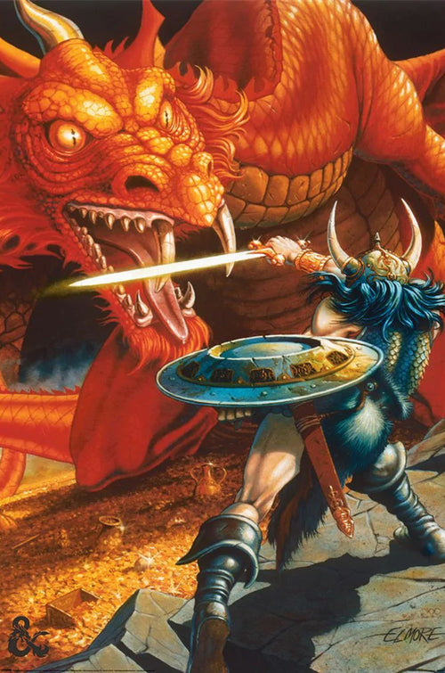 Pyramid Pp35193 Dungeons And Dragons Classic Red Dragon Battle Poster 61x91 5cm | Yourdecoration.co.uk