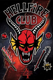 pyramid pp35197 stranger things 4 hellfire club emblem rift poster 61x91-5cm | Yourdecoration.co.uk