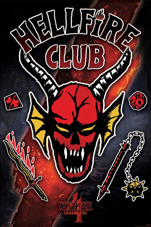 pyramid pp35197 stranger things 4 hellfire club emblem rift poster 61x91-5cm | Yourdecoration.co.uk